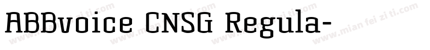 ABBvoice CNSG Regula字体转换
